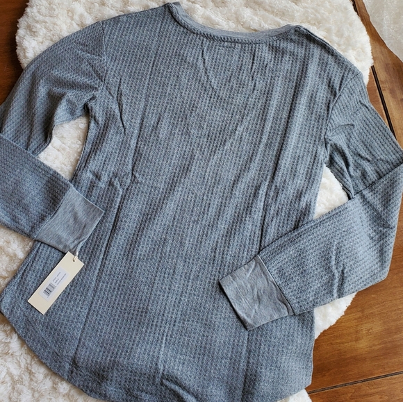 C&C California grey waffle knit henley top - Picture 6 of 7